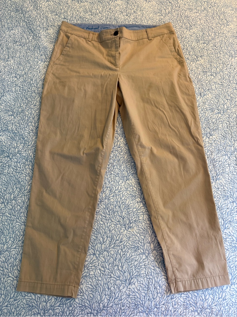Talbots Beige Chino Pants size 12 petite cotton spandex